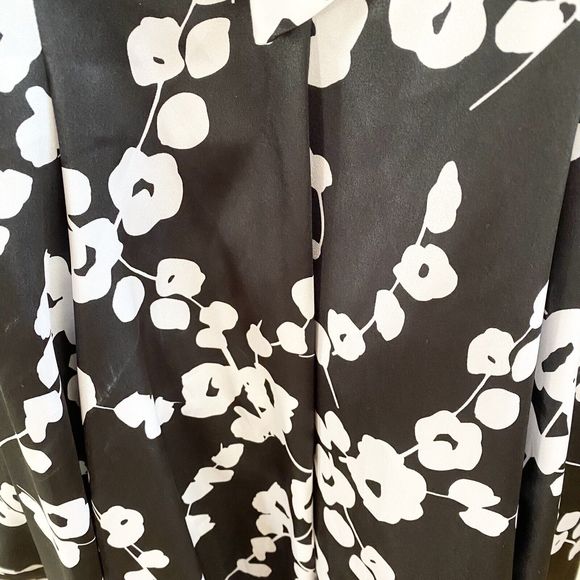 Betsy and Adam Formal Dress Size 4 Linda Bernell Black Floral Prom Halter - Picture 5 of 12